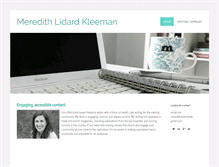 Tablet Screenshot of meredithkleeman.com